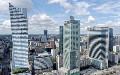 buildings, urban, architecture, modern, panorama, skyscrapers, capital, high, city, views, great, blue city, blue landscape, blue building, cityscape, warsaw, poland, tourism, tall, aerial view, landscape
